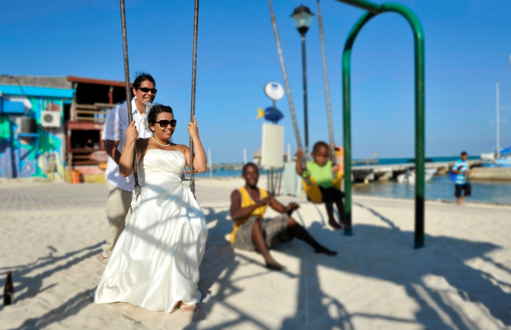 Trash the Dress Swinging in San Pedro Ever the gentleman he made sure 